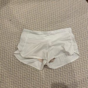 White Lululemon shorts